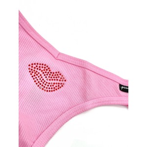 Трусики стрінги Cotton Thong panty Red Lips
