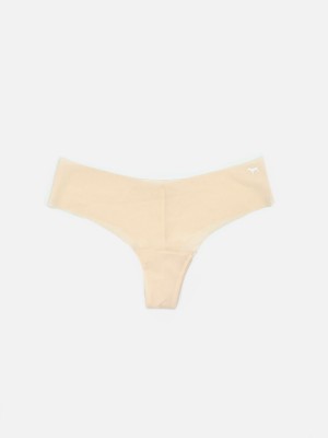Трусики Pink стринги бесшовные No Show Thong panty Peach