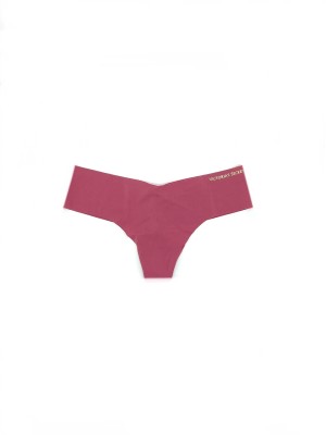 Трусики Victoria's Secret безшовні стрінги No Show Thong panty Coral