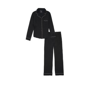 Пижама Victoria’s Secret Modal Long Pj Set Black Heavenly