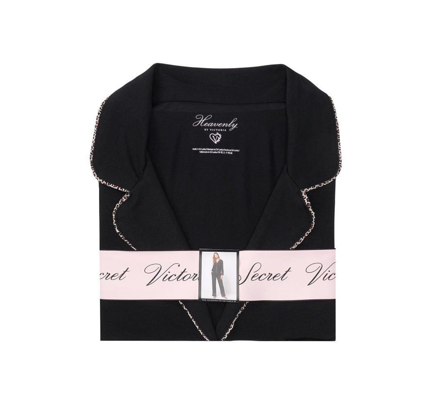Пижама Victoria’s Secret Modal Long Pj Set Black Heavenly