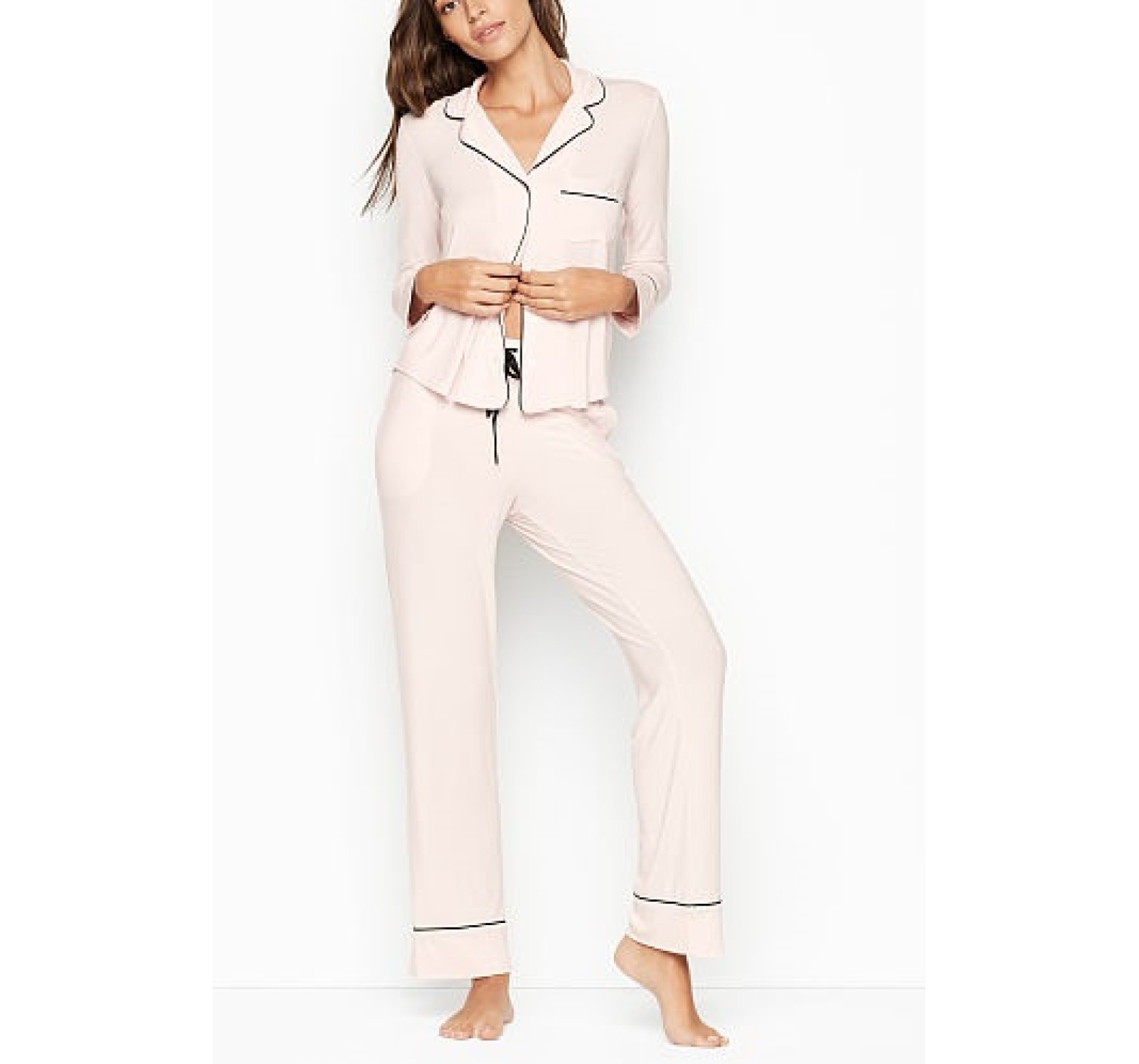 Піжама Victoria's Secret Modal Long Pj Set Pink Heavenly