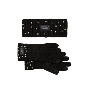 Комплект перчатки с повязкой на голову Embellished Headband & Glove Set