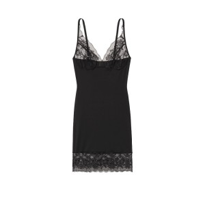 Пеньяр Victoria's Secret Shapewear Lace Control Slip Black