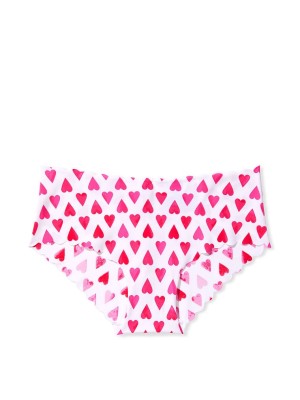 Бесшовные трусики Victoria’s Secret No show Hiphugger panty White Hearts