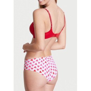 Бесшовные трусики Victoria’s Secret No show Hiphugger panty White Hearts