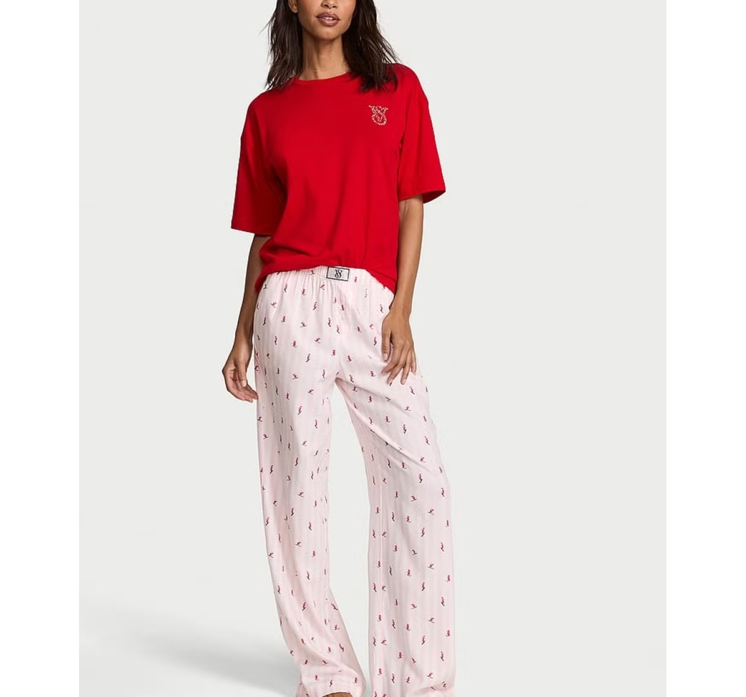 Піжама Cotton Flannel Tee-Jama Set Lipstick