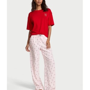 Піжама Cotton Flannel Tee-Jama Set Lipstick