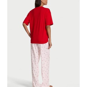 Піжама Cotton Flannel Tee-Jama Set Lipstick
