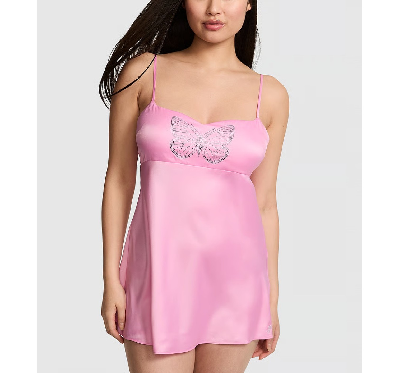 Пеньюар GRWPINK Satin Slip Dress Pink Lollipop