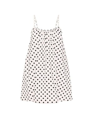 Платье Beachwear Poplin Trapeze Mini Dress White Dot