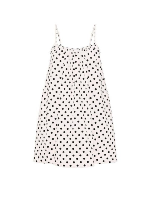 Платье Beachwear Poplin Trapeze Mini Dress White Dot