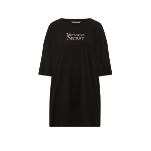 Піжама 100% Cotton Oversized Sleep Tee Black