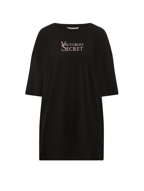 Пижама 100% Cotton Oversized Sleep Tee Black