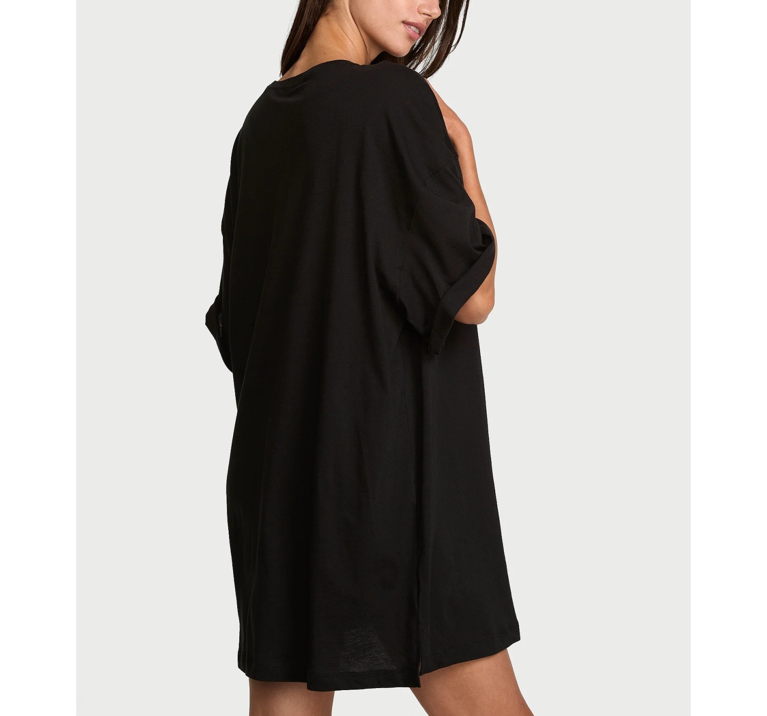 Піжама 100% Cotton Oversized Sleep Tee Black
