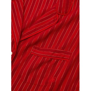 Піжама Flannel Long Pajama Set Red Stripe