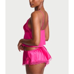 Пижама Tease Satin & Chiffon Flyaway Cami Set Enchanted Pink