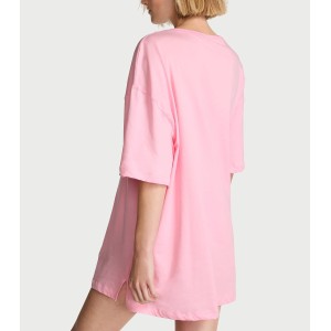 Піжама 100% Cotton Oversized Sleep Tee Victoria Pink