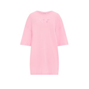 Піжама 100% Cotton Oversized Sleep Tee Victoria Pink