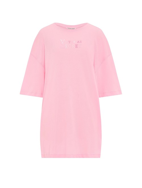 Пижама 100% Cotton Oversized Sleep Tee Victoria Pink