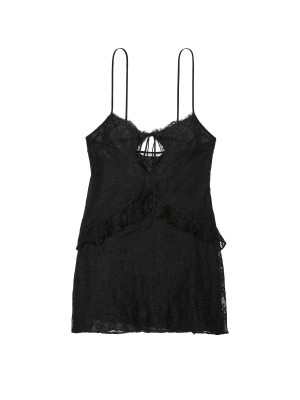 Пеньюар Dare to Dream Lace Flounce Mini Slip Jet Black