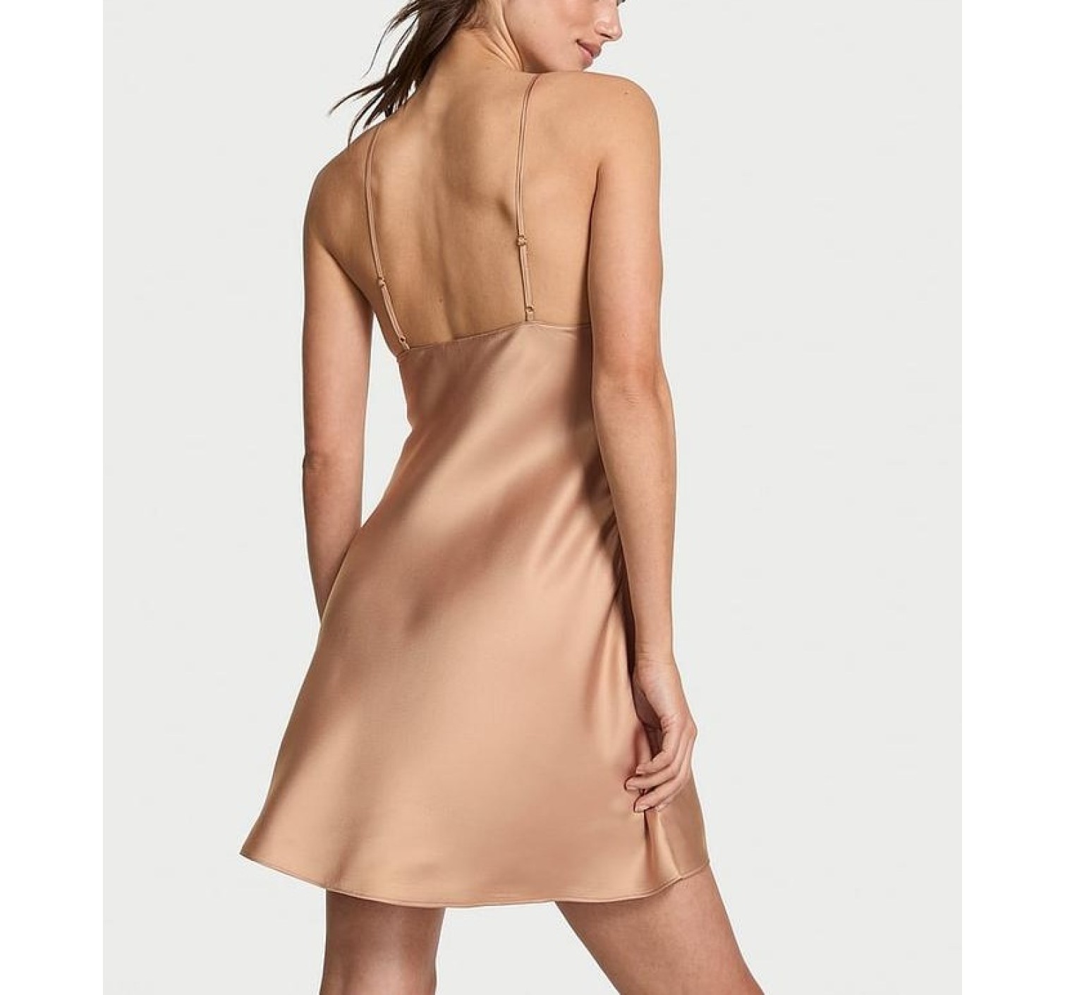 Пенюар Sheer Rose Satin Draped Mini Slip Praline купить оригинал в Киеве, цена в Украине — SecretAngeL❤️
