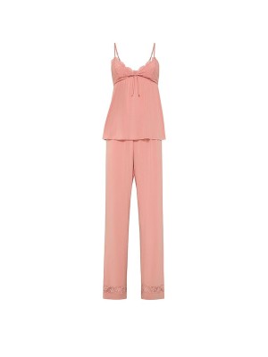 Пижама SoSoft Modal Lace-Trim Cami & Pants Set Blush Pink