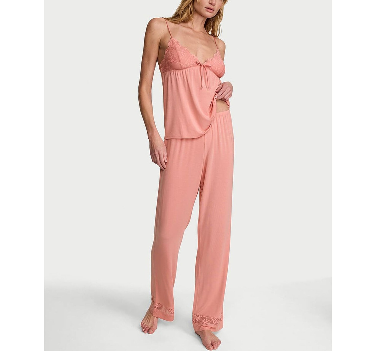 Пижама SoSoft Modal Lace-Trim Cami & Pants Set Blush Pink