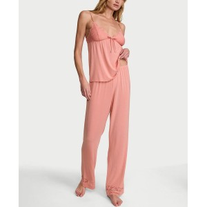 Пижама SoSoft Modal Lace-Trim Cami & Pants Set Blush Pink