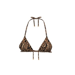 Купальник Essential Triangle Top Cinched Thong Bikini Bottom Leopard