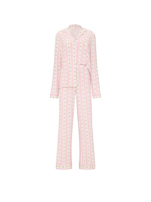 Пижама SoSoft Modal Long Pajama Set Pretty Blossom Palm Tree Stripes