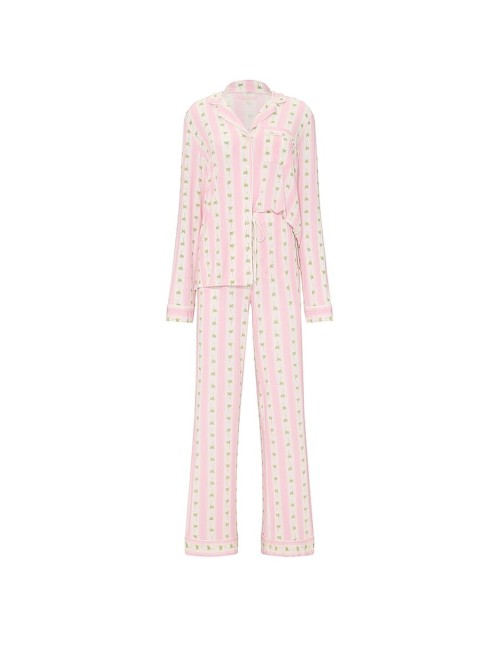 Піжама SoSoft Modal Long Pajama Set Pretty Blossom Palm Tree Stripes
