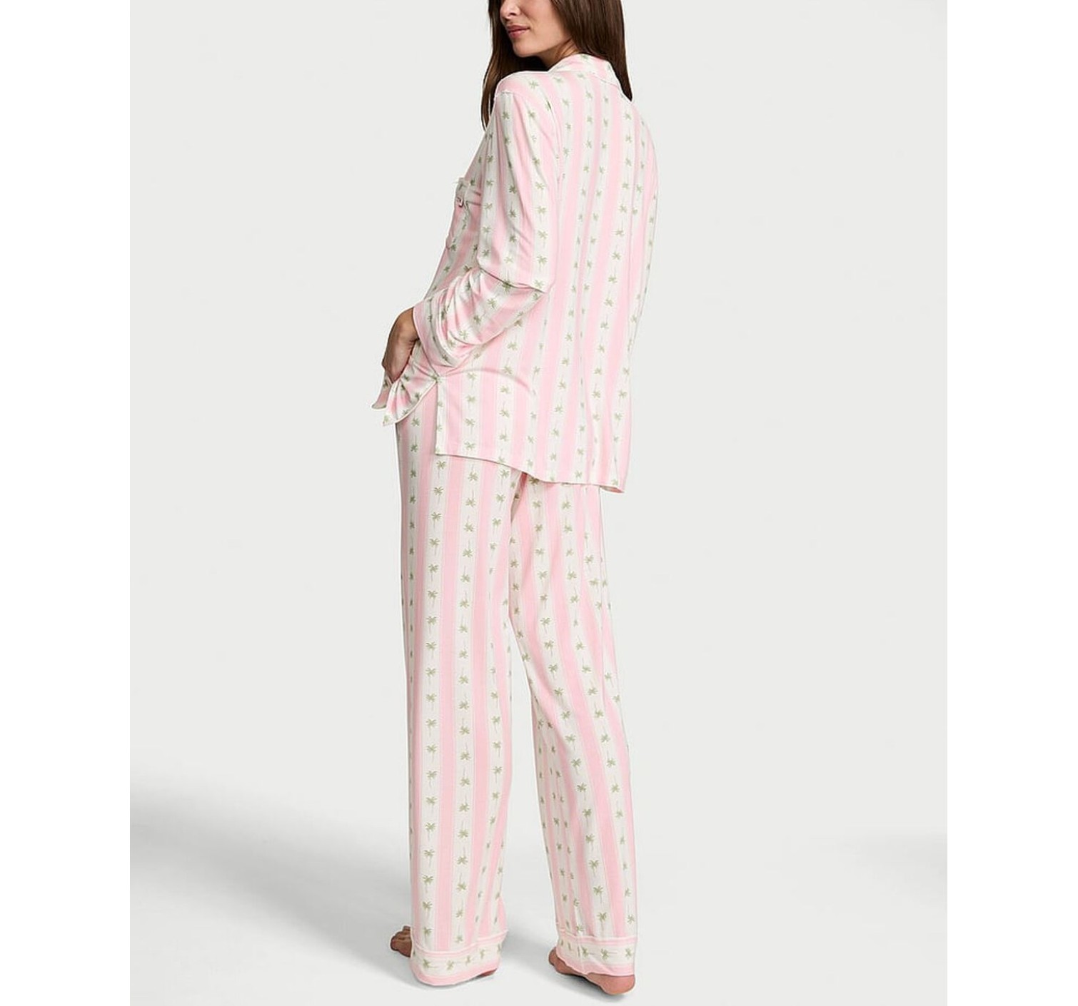 Пижама SoSoft Modal Long Pajama Set Pretty Blossom Palm Tree Stripes