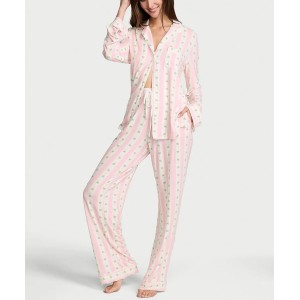 Пижама SoSoft Modal Long Pajama Set Pretty Blossom Palm Tree Stripes