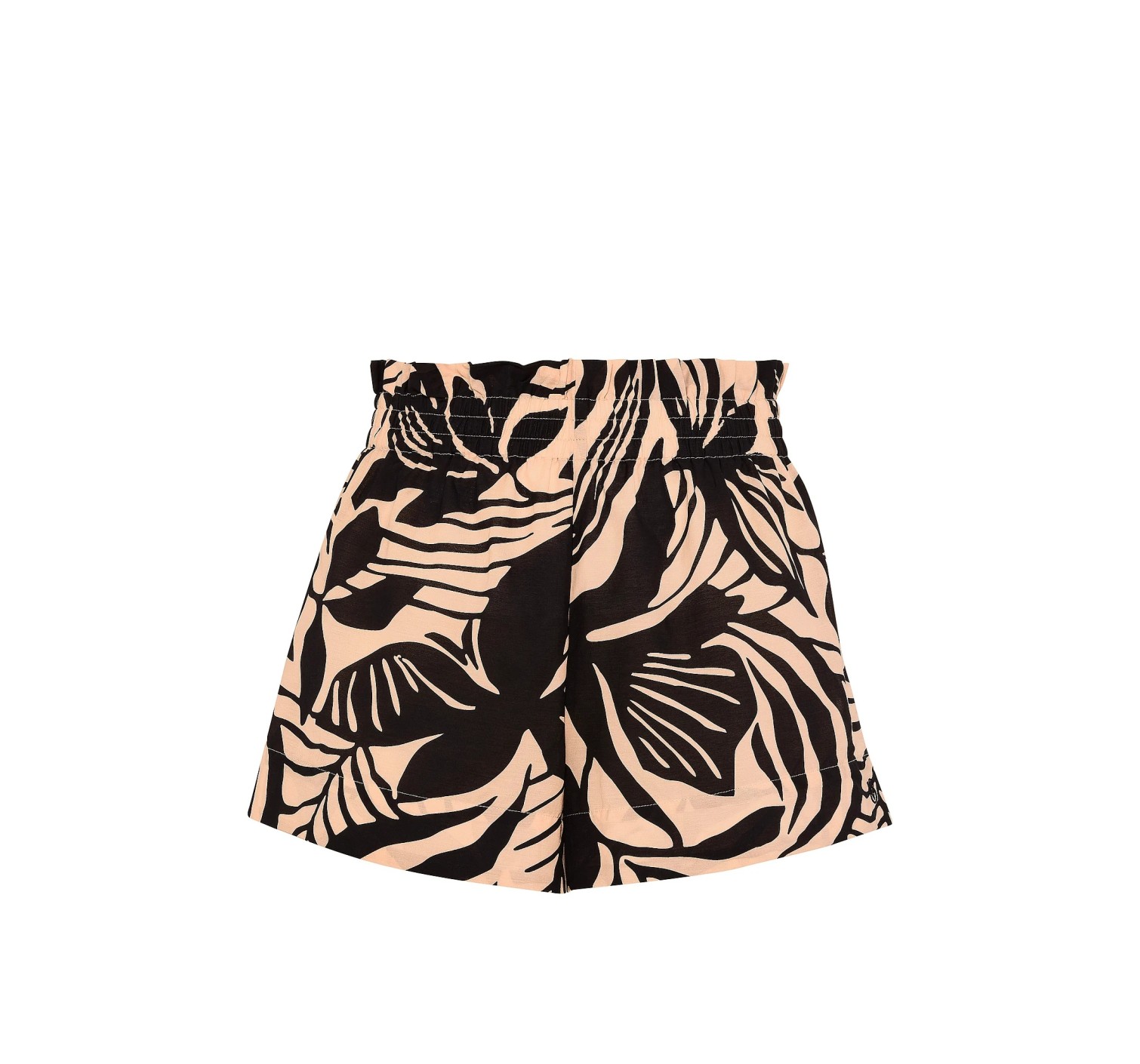 Костюм Beachwear Voile Oversized Button-Front Shirt Shorts Black Palms