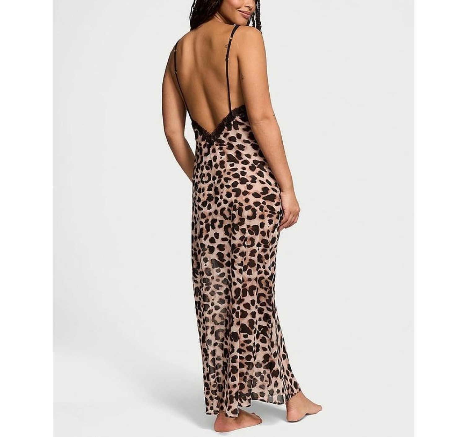 Пенюар Leopard Chiffon Long Slip Dress  купить оригинал в Киеве, цена в Украине — SecretAngeL❤️