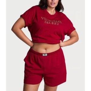 Піжама Cotton Short Pajama Set Bling Patch Red Lacquer 