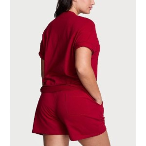 Піжама Cotton Short Pajama Set Bling Patch Red Lacquer 