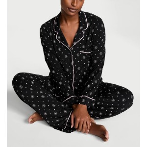 Піжама SoSoft Modal Long Pajama Set Black Vs Lockup Dot