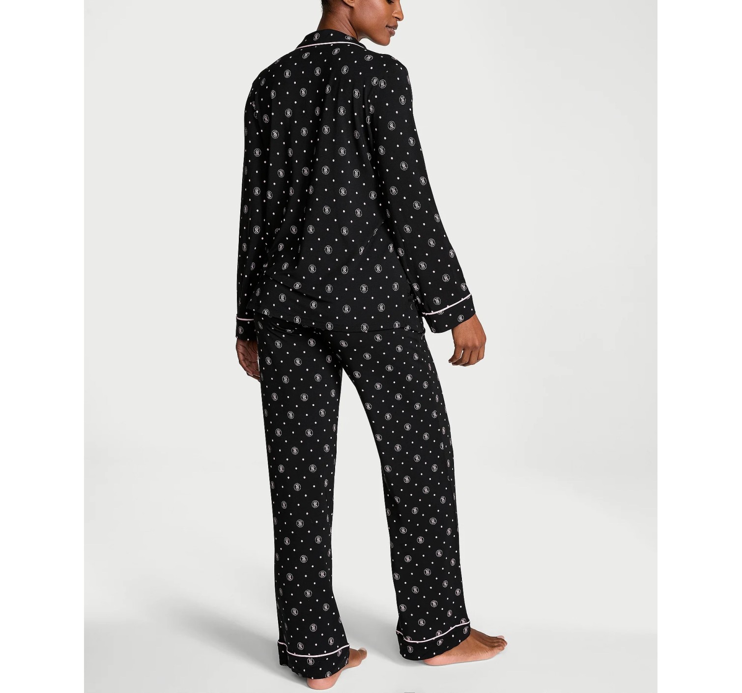 Піжама SoSoft Modal Long Pajama Set Black Vs Lockup Dot