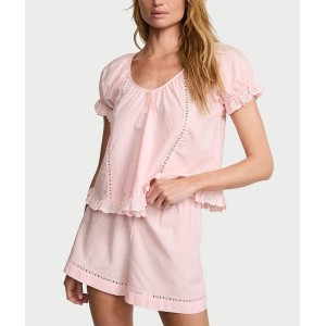 Пижама Cotton Dream Puff-Sleeve Short Pajama Set Angel Pink