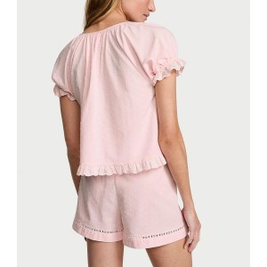 Пижама Cotton Dream Puff-Sleeve Short Pajama Set Angel Pink