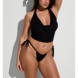 Комплект топ+штаны Beachwear Mesh Cowl-Neck Halter Top Foldover Pants Set  купить оригинал в Киеве, цена в Украине — SecretAngeL❤️