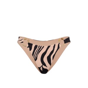 Купальник Beach Hoops Bandeau Top Brazilian Bikini Bottom Black Palms