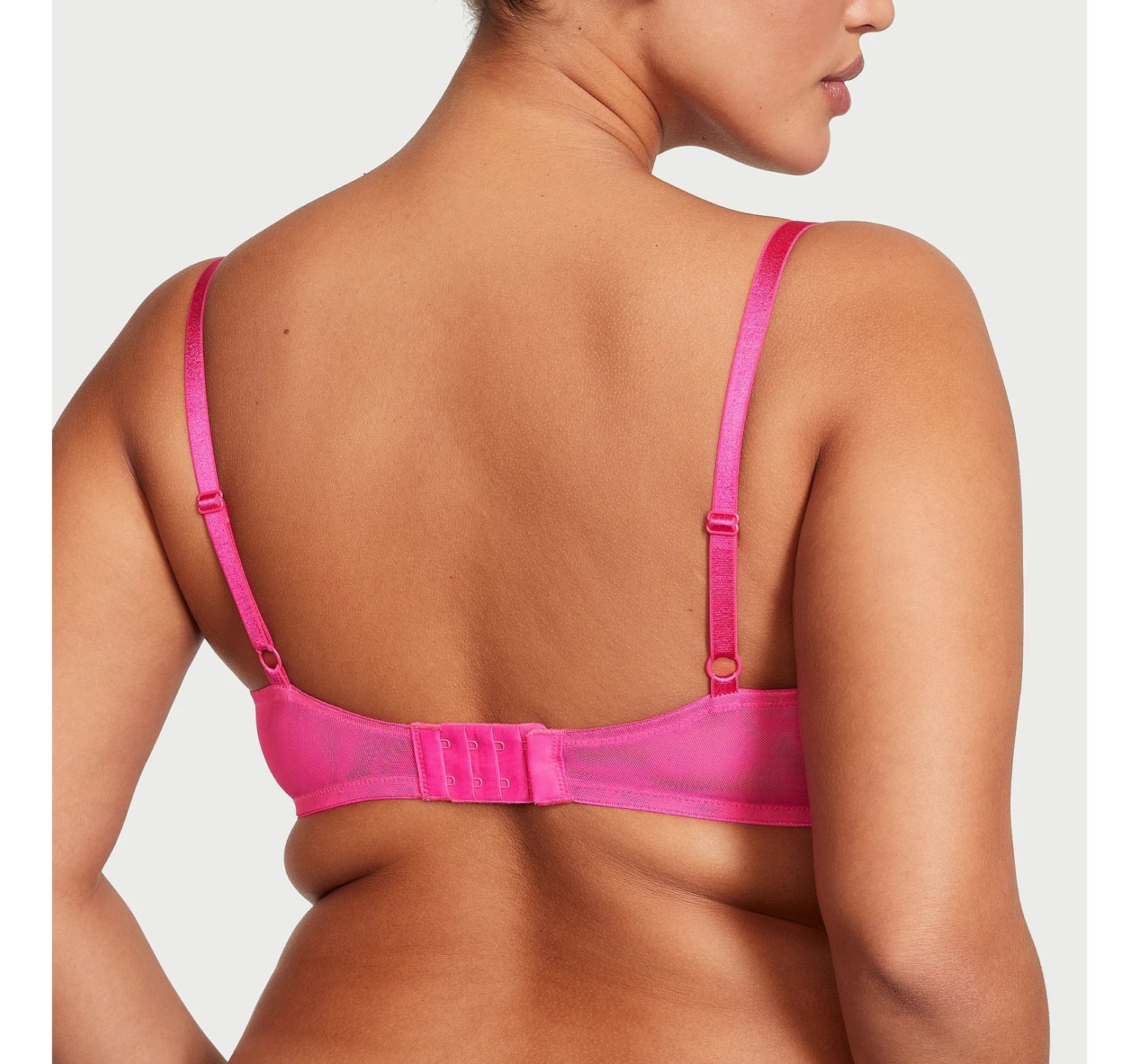 Комплект білизни Shine Strappy Unlined Lace Low-Cut Demi Bra Thong Set Hot Pink  купити недорого в Києві, ціна в Україні — SecretAngeL
