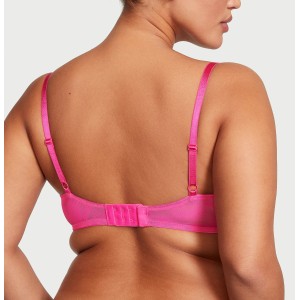 Комплект білизни Shine Strappy Unlined Lace Low-Cut Demi Bra Thong Set Hot Pink  купити недорого в Києві, ціна в Україні — SecretAngeL