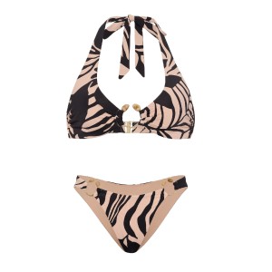 Купальник Beach Hoops Halter Top Bikini Bottom Black Palms купить оригинал в Киеве, цена в Украине — SecretAngeL❤️