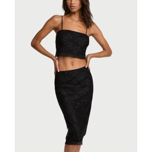 Топ + юбка Rose Lace Shimmer Crop Top & Skirt Set Rose  купить оригинал в Киеве, цена в Украине — SecretAngeL❤️