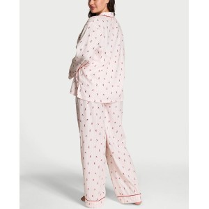 Піжама Cotton Flannel Long Pajama Set Coconut White Skiers
