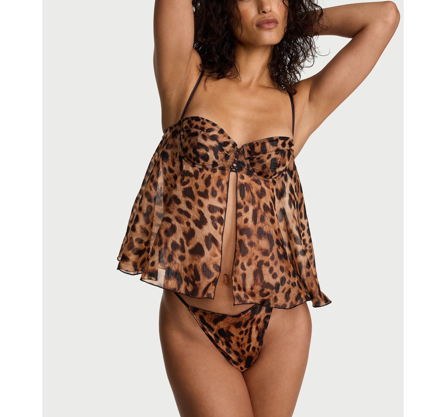 Пенюар Geo Leo Chiffon Flyaway Cami Babydoll Set купить оригинал в Киеве, цена в Украине — SecretAngeL❤️